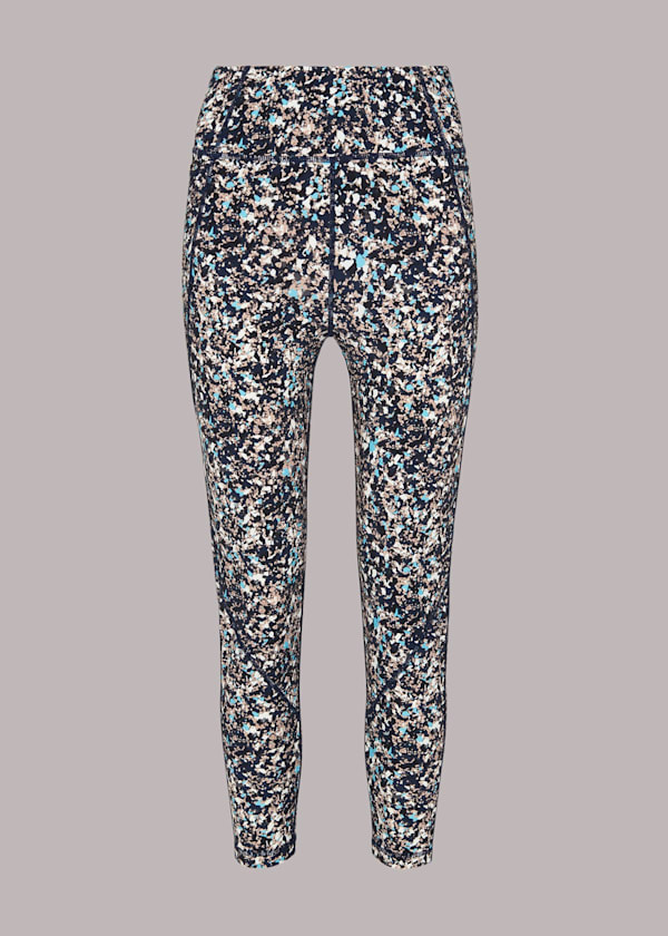 Navy Speckled Sports Legging